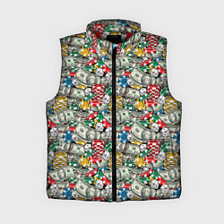 Женский жилет Деньги Казино, цвет: 3D-красный