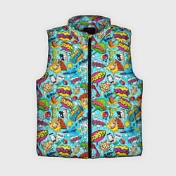 Женский жилет Поп арт пузыри, цвет: 3D-светло-серый