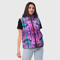 Женский жилет Калейдоскоп абстракции, цвет: 3D-черный — фото 2