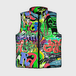 Женский жилет Граффити с черепами, цвет: 3D-черный