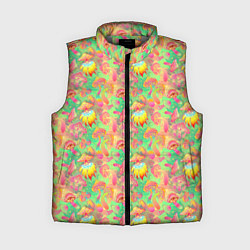 Женский жилет Магические Грибы Психоделика, цвет: 3D-светло-серый