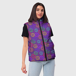 Женский жилет Мантра ОМ - Аум, цвет: 3D-черный — фото 2