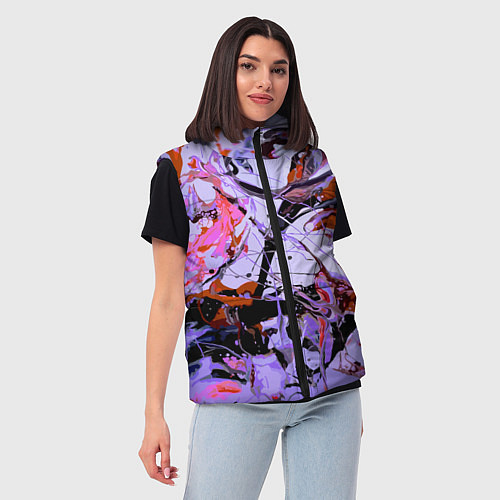 Женский жилет Color abstraction Pattern Vanguard / 3D-Светло-серый – фото 3
