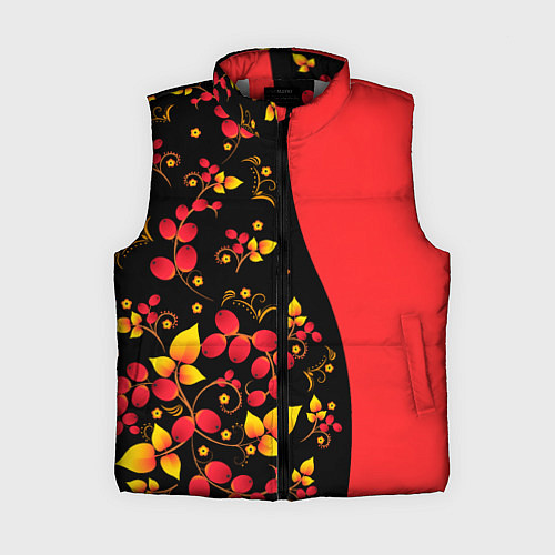 Женский жилет Хохлома Русская роспись / 3D-Светло-серый – фото 1