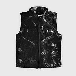 Женский жилет Змеиный Паттерн Snake Black, цвет: 3D-черный