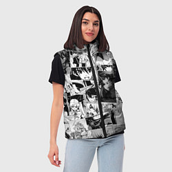Женский жилет Убийца Акамэ pattern, цвет: 3D-черный — фото 2