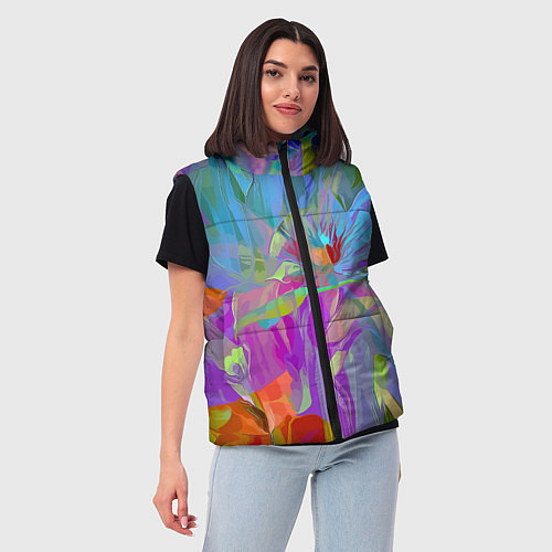 Женский жилет Abstract color pattern Summer 2022 / 3D-Черный – фото 3