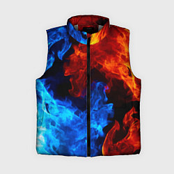 Женский жилет Огонь - Вода Инь - Янь, цвет: 3D-светло-серый