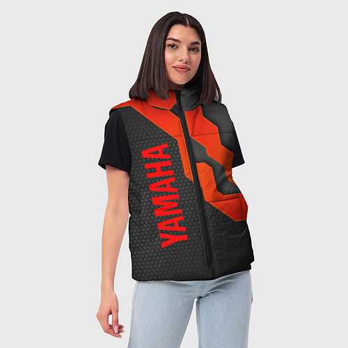 Женский жилет YAMAHA ЯМАХА - БРОНЯ / 3D-Красный – фото 3