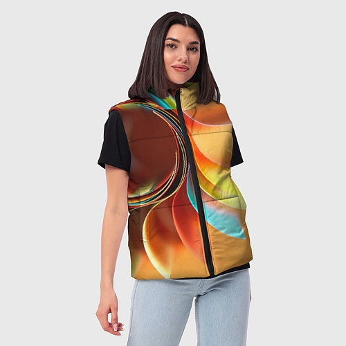 Женский жилет Солнце из бумаги / 3D-Красный – фото 3