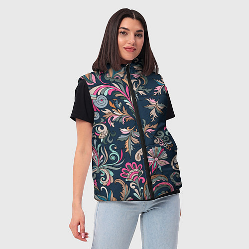 Женский жилет Холодная хохлома / 3D-Светло-серый – фото 3