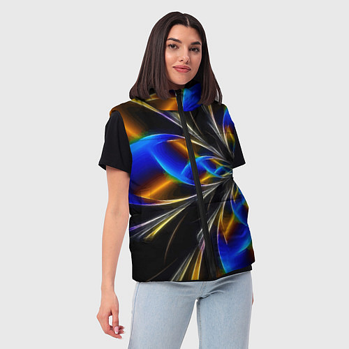 Женский жилет Neon vanguard pattern Fashion 2023 / 3D-Черный – фото 3