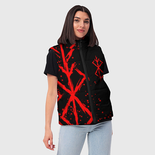 Женский жилет КЛЕЙМО ЖЕРТВЫ BERSERK БЕРСЕРК / 3D-Черный – фото 3