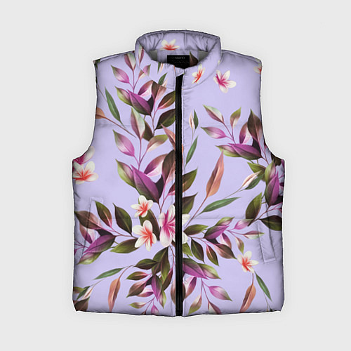 Женский жилет Цветы Вересковый Сад / 3D-Светло-серый – фото 1