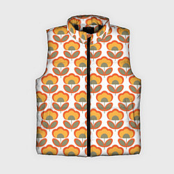 Женский жилет ЦВЕТЫ В СТИЛЕ 70х