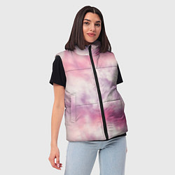 Женский жилет Абстракция розовое небо, цвет: 3D-красный — фото 2