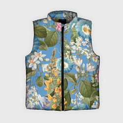 Женский жилет Цветы Радужный Сад, цвет: 3D-светло-серый
