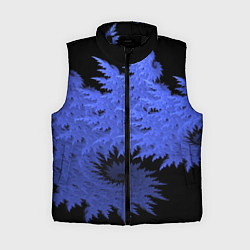 Женский жилет Абстрактный морозный узор Abstract frost pattern, цвет: 3D-черный