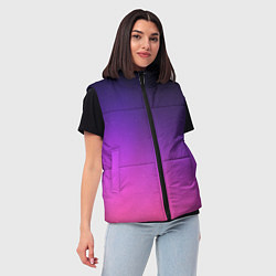 Женский жилет Розовофиолетовый градиент, цвет: 3D-светло-серый — фото 2