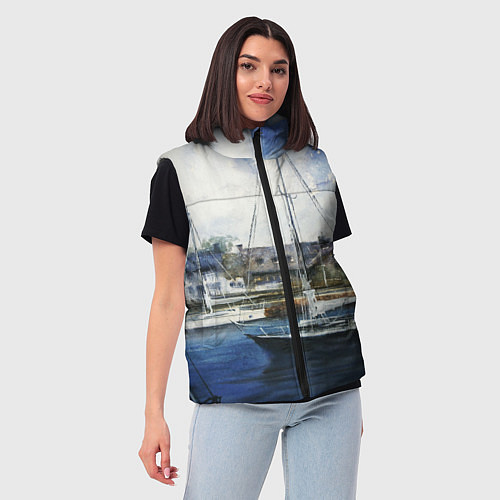 Женский жилет Во французской гавани / 3D-Черный – фото 3
