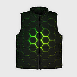 Женский жилет НЕОНОВОЕ СВЕЧЕНИЕ ИЗ ПОД ПЛИТ, цвет: 3D-черный