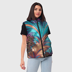 Женский жилет Floral composition Цветочная композиция, цвет: 3D-светло-серый — фото 2