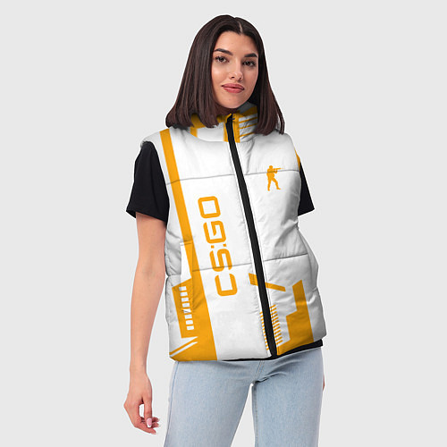 Женский жилет Counter Strike cs go Геймер / 3D-Светло-серый – фото 3