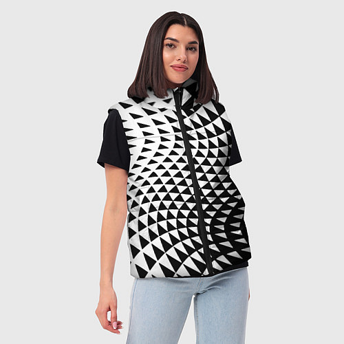 Женский жилет Минималистический авангардный паттерн / 3D-Красный – фото 3