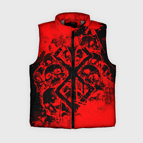 Женский жилет КЛЕЙМО ЖЕРВЫ И ЧЕРЕПА БЕРСЕРК / 3D-Светло-серый – фото 1