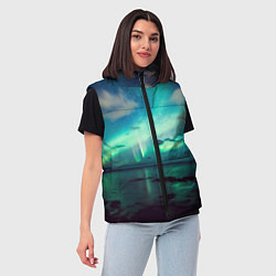 Женский жилет Aurora borealis, цвет: 3D-черный — фото 2