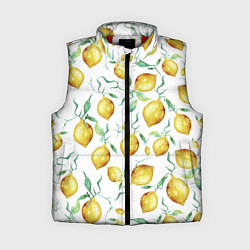 Женский жилет Лимоны Нарисованные Акварелью