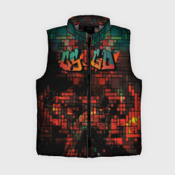 Женский жилет DIGITAL ART CS GO ДЕВУШКА ПРЯМОУГОЛЬНИКИ, цвет: 3D-светло-серый