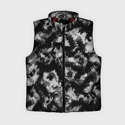 Женский жилет Черно-белый абстрактный камуфляж
