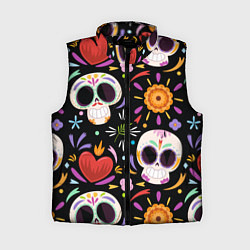 Женский жилет Веселые черепа в цветах