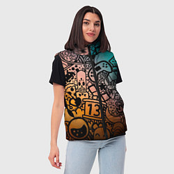 Женский жилет Life is gaming, цвет: 3D-черный — фото 2