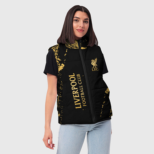 Женский жилет Liverpool гранж / 3D-Черный – фото 3