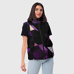 Женский жилет Полигональная магия, цвет: 3D-черный — фото 2