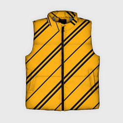 Женский жилет Полосы желтые черные, цвет: 3D-светло-серый