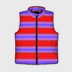 Женский жилет Striped pattern мягкие размытые полосы красные фио, цвет: 3D-красный