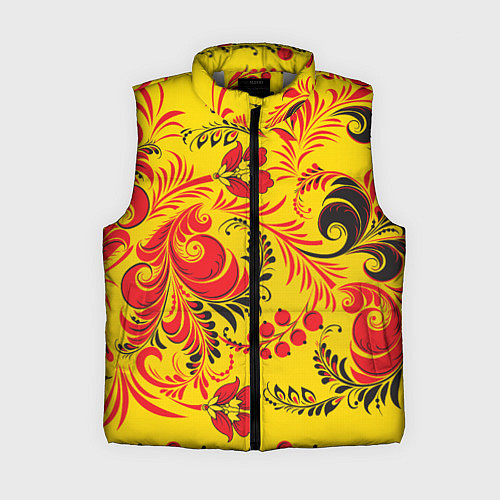 Женский жилет Хохломская Роспись Цветы / 3D-Светло-серый – фото 1