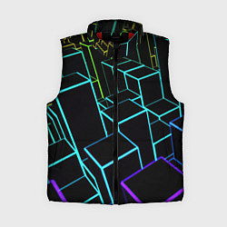 Женский жилет Неоновый эквалайзер, цвет: 3D-красный