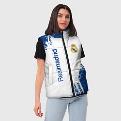 Женский жилет Реал Мадрид краска, цвет: 3D-черный — фото 2