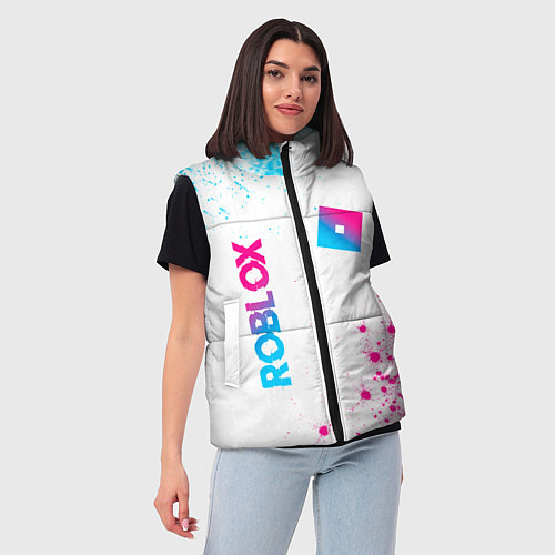 Женский жилет Roblox Neon Gradient FS / 3D-Черный – фото 3