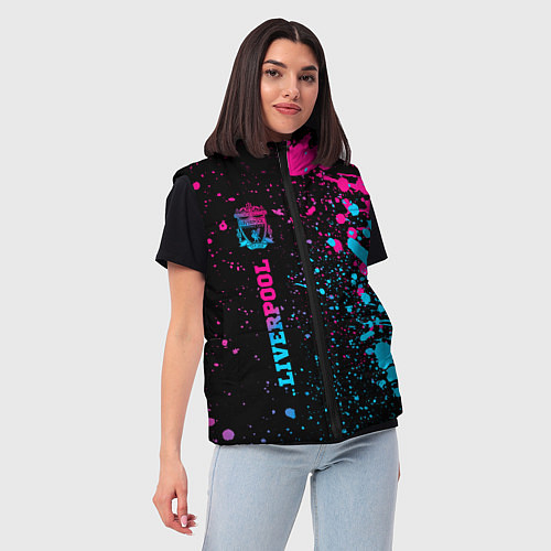 Женский жилет Liverpool Neon Gradient / 3D-Черный – фото 3