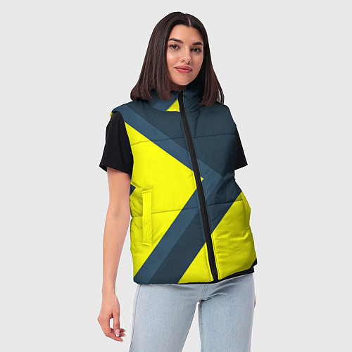 Женский жилет Геометрическая Стрелка / 3D-Черный – фото 3