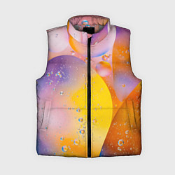 Женский жилет Абстрактные фигуры и пузырьки - Оранжевый