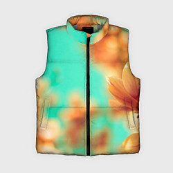 Женский жилет Цветы - арт, цвет: 3D-светло-серый