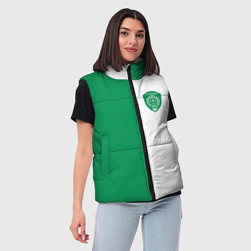 Женский жилет ФК Ахмат бело-зеленая форма / 3D-Красный – фото 3