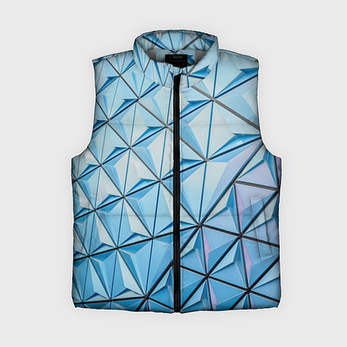 Женский жилет Абстрактная киберпанк броня - Голубой / 3D-Светло-серый – фото 1