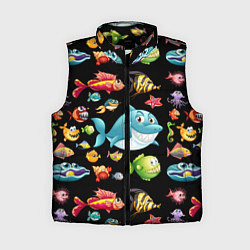 Женский жилет Прикольная акула и другие жители океана